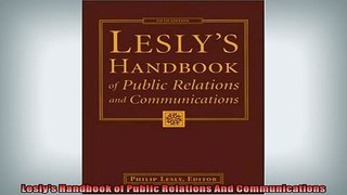 READ book  Leslys Handbook of Public Relations And Communications  BOOK ONLINE