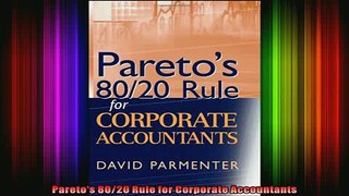Downlaod Full PDF Free  Paretos 8020 Rule for Corporate Accountants Full Free