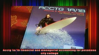 FREE EBOOK ONLINE  Acctg 1a1b financial and managerial accounting for pasadena city college Online Free