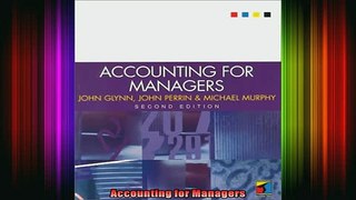 READ book  Accounting for Managers Full EBook