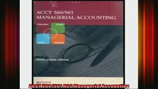 READ book  ACCT 560561 ACC Managerial Accounting Full EBook