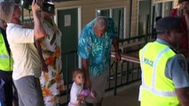 Fijian Prime Minister Voreqe Bainimarama casts his vote for the 2014 General Elections
