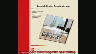 READ book  LooseLeaf for Managerial Accounting Online Free