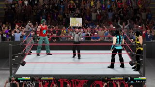 WWE 2K15 Pewdiepie & Jacksepticeye VS Sub Zero & Scorpion (PS4 720p HD)