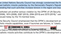 UN Security Council condemns N. Korea's SLBM test