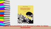 Read  Capital Accumulation and Womens Labor in Asian Economies Ebook Free
