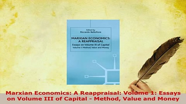 PDF Marxian Economics A Reappraisal Volume 1 Essays on Volume III of Capital Method Value PDF Full Ebook