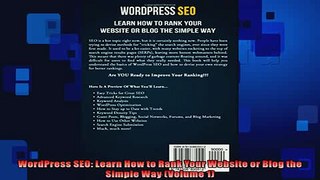 FREE DOWNLOAD  WordPress SEO Learn How to Rank Your Website or Blog the Simple Way Volume 1 READ ONLINE