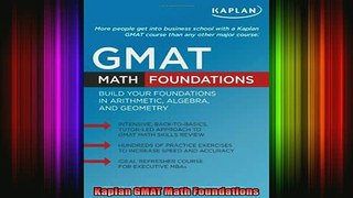 READ Ebooks FREE  Kaplan GMAT Math Foundations Full EBook