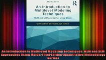 READ book  An Introduction to Multilevel Modeling Techniques MLM and SEM Approaches Using Mplus Free Online