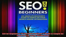 FREE PDF  SEO for Beginners  An Absolute Beginners Guide to Simple OnPage Search Engine  FREE BOOOK ONLINE