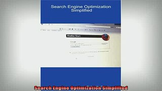 READ book  Search Engine Optimization Simplified  FREE BOOOK ONLINE