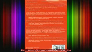 READ book  Cultivating Communities of Practice Full EBook