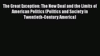 Book The Great Exception: The New Deal and the Limits of American Politics (Politics and Society