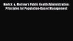 Book Novick  &  Morrow's Public Health Administration: Principles for Population-Based Management