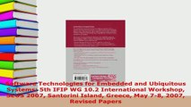 PDF  Software Technologies for Embedded and Ubiquitous Systems 5th IFIP WG 102 International Read Full Ebook