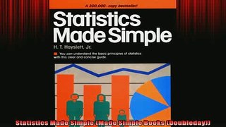 READ book  Statistics Made Simple Made Simple Books Doubleday Full Free