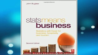READ book  Stats Means Business 2nd edition Full EBook