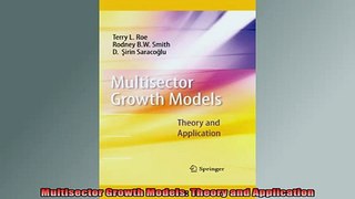 READ book  Multisector Growth Models Theory and Application Free Online