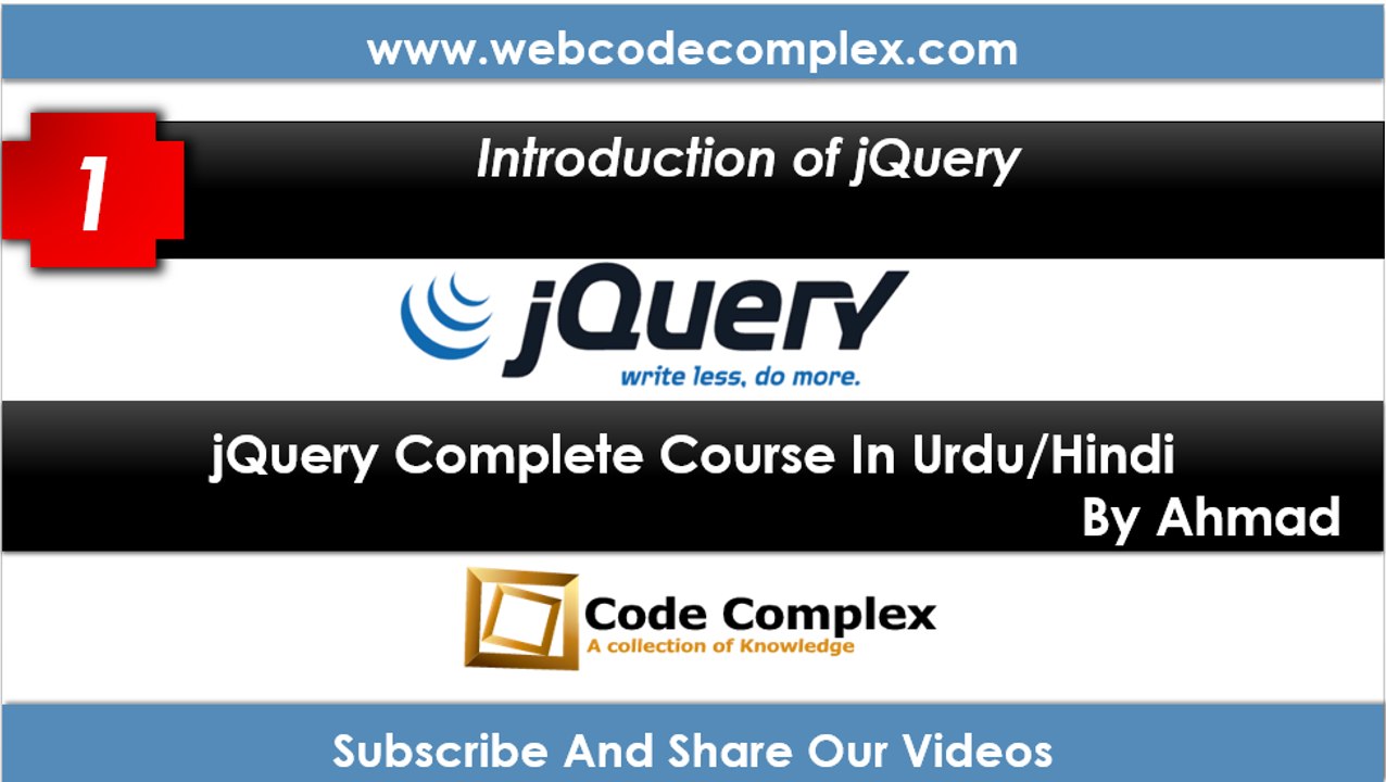 Online education||Jquery tutorial in urdu-hindi || #1-jquery introduction