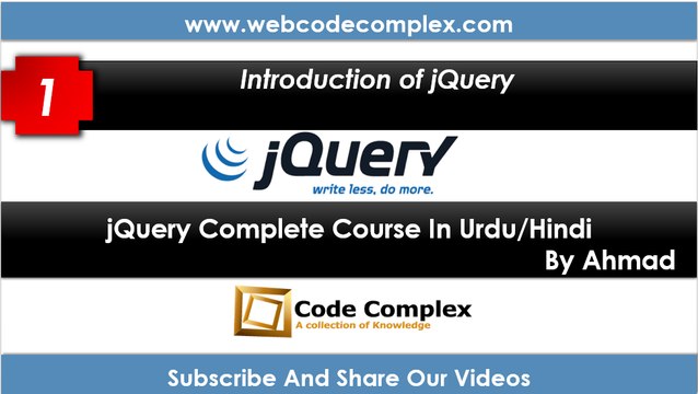 Online education||Jquery tutorial in urdu-hindi || #1-jquery introduction
