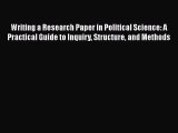 Writing In Political Science A Practical Guide Pdf