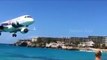 British Airways EMBRAER 190 Landing Maho St Martin Airport Beach In Slow Motion