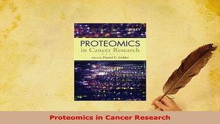 PDF  Proteomics in Cancer Research PDF Full Ebook