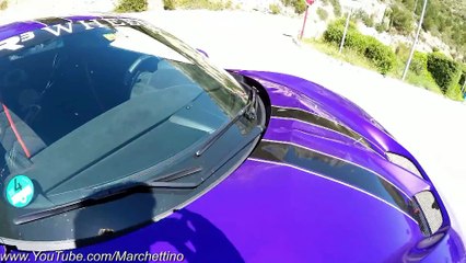 Cet idiot défonce le parre-brise de sa Ferrari en démarant..