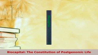 PDF  Biocapital The Constitution of Postgenomic Life PDF Online