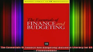 READ book  The Essentials Of Finance And Budgeting Business Literacy for HR Professionals Full EBook