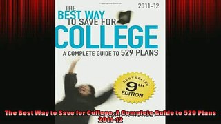 READ book  The Best Way to Save for College A Complete Guide to 529 Plans 201112  FREE BOOOK ONLINE