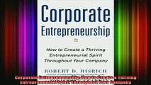 READ book  Corporate Entrepreneurship How to Create a Thriving Entrepreneurial Spirit Throughout Full EBook