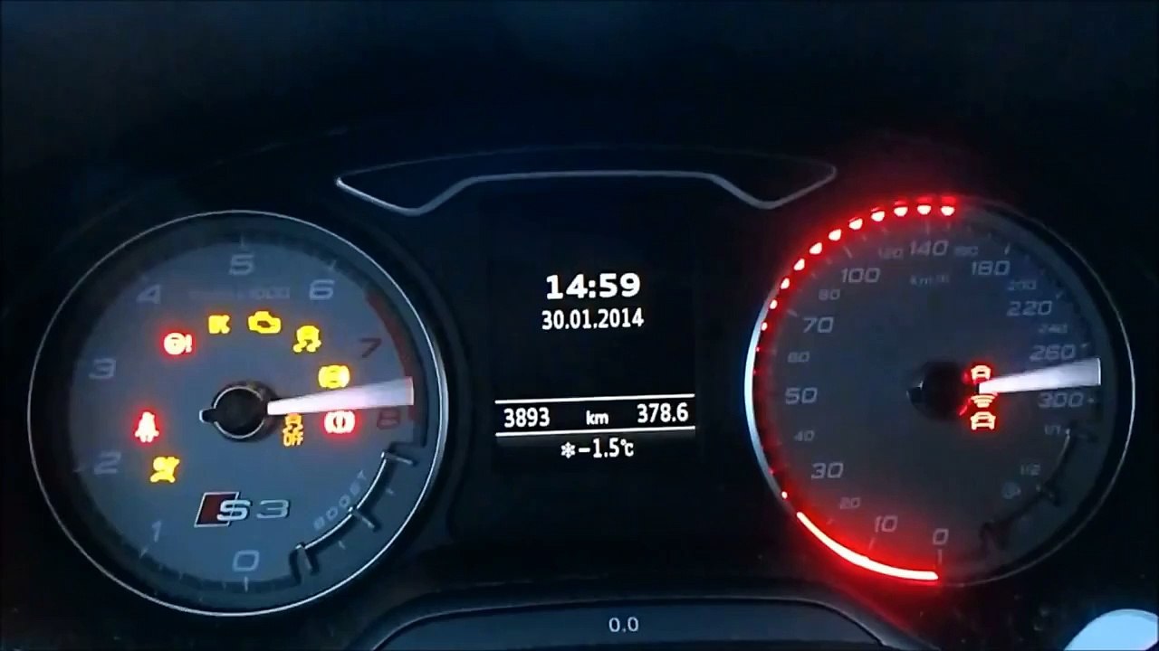 2014 Audi S3 SP 300 PS on snow, (launch ,donut)