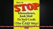 FREE DOWNLOAD  How to Stop Telemarketers Junk Mail and Fix Your Credit The Easy Way READ ONLINE