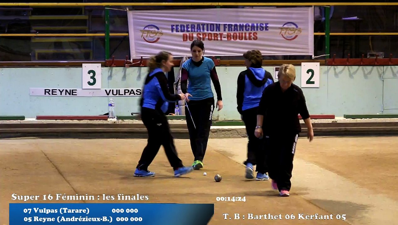 Mène 8, septième étape du Super 16 Féminin, Sport Boules, Villefranche-sur-Saône 2016