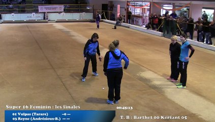 Mène 5, septième étape du Super 16 Féminin, Sport Boules, Villefranche-sur-Saône 2016