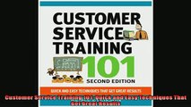 FREE PDF  Customer Service Training 101 Quick and Easy Techniques That Get Great Results  DOWNLOAD ONLINE