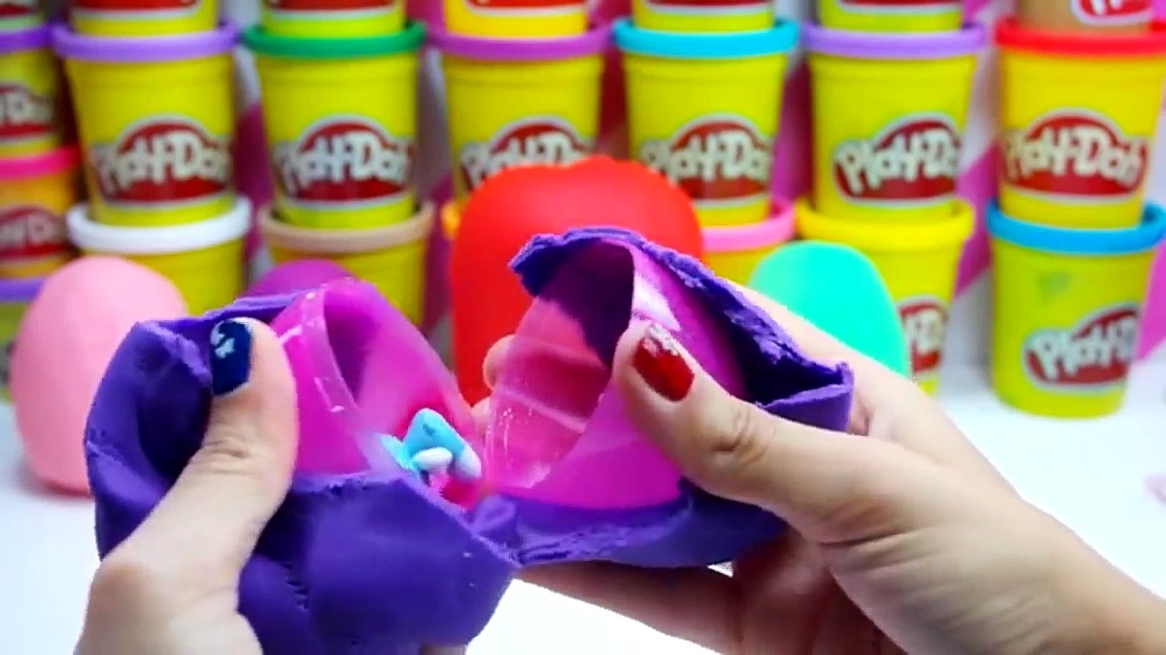 Mainan Anak Play Doh Telur Kejutan ❤ Surprise egg Peppa pig and Spiderman