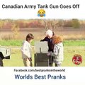 Canadian Army Tank gun Goes Off