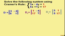 Solving Systems Using Cramers Rule With Solved Answer!!!