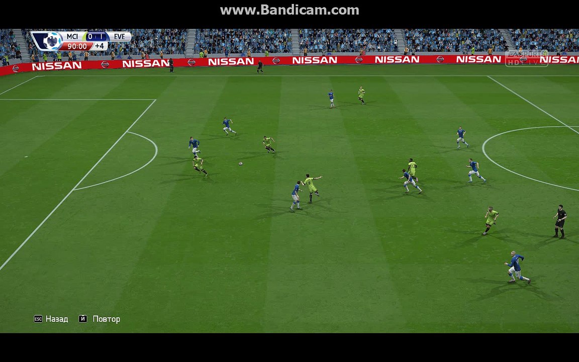 BPL 6 Тур. Манчестер Сити - Эвертон 1:1. Aguero, 90+3'