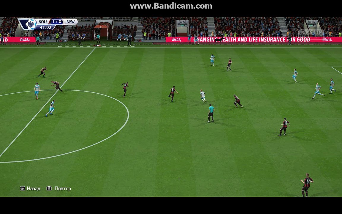 BPL 6 Тур. Борнмут - Ньюкасл 2:0. Iturbe, 42'