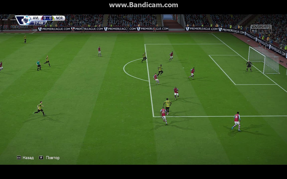 BPL 6 Тур. Астон Вилла - Норвич 0:1. Tettey, 59'