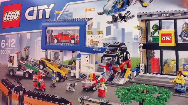 Lego City centre ville 60097 Unboxing – Voitures Garage Restaurants Magasins