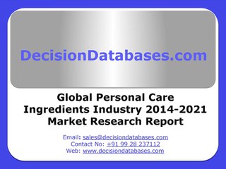 Personal Care Ingredients Industry Market Research Report