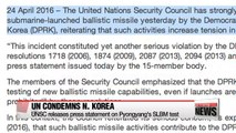 UN Security Council condemns N. Korea's SLBM test