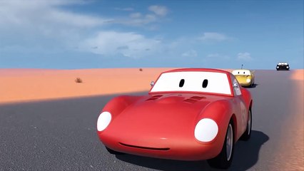 4 coches de carrera & Spid | Dibujo animado para niños