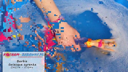 Barbie Sparkle Lights Mermaid / Barbie Świecąca Syrenka - Kąpiel w Basenie - CMG74 V7046