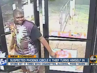 Man accused of robbing same Circle K 17 times turns self in